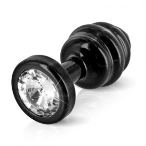 Diogol - Ano Butt Plug Geribbeld Zwart 30 mm