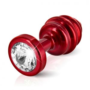 Diogol - Ano Butt Plug Geribbeld Rood 30 mm
