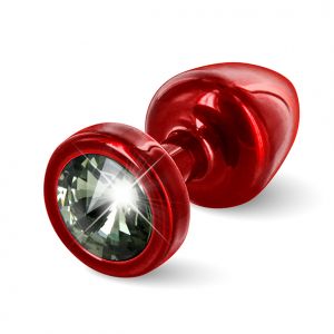 Diogol - Anni Butt Plug Rond 25 mm Rood & Zwart 