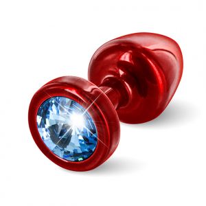 Diogol - Anni Butt Plug Rond 25 mm Rood & Blauw 
