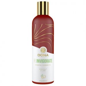 Dona - Essential Massage Olie Reinvigorate Kokosnoot Limoen 120 ml