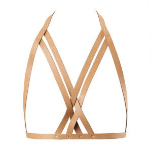 Bijoux Indiscrets - Maze Halter Bra Harness Bruin