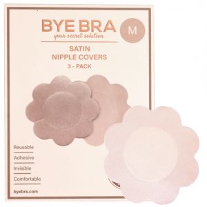 Bye Bra - Zijden Tepel Covers Lichte Huidskleur 3 Paar