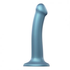 Strap-On-Me - Mono Density Dildo Metallic Shine Blauw M