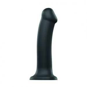 Strap-On-Me - Semi-Realistische Dual Density Buigzame Dildo Zwart XL